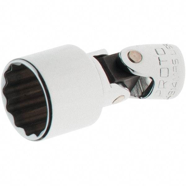 Proto - 1/4" Drive, Standard Hand Socket - 12 Points, 1-17/64" OAL, Steel, Full Polish Finish - Americas Industrial Supply