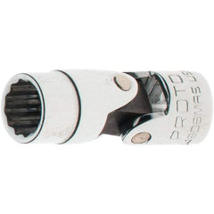 Proto - 1/4" Drive, Standard Hand Socket - 12 Points, 1-17/64" OAL, Steel, Full Polish Finish - Americas Industrial Supply