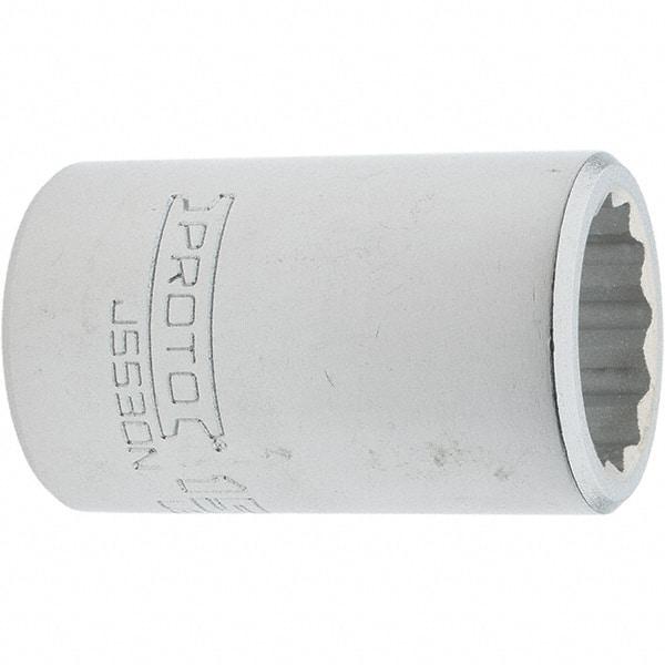 Proto - 15/16", 3/4" Drive, Standard Hand Socket - 12 Points, 2.285" OAL, Steel, Full Polish Finish - Americas Industrial Supply