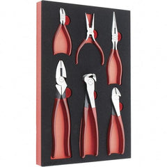 Proto - 6 Piece Crimper/Cutter Cutting Pliers - Comes in 11 x 16 Foam Insert - Americas Industrial Supply