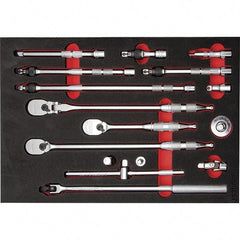 Proto - 16 Piece 3/8" Drive Mechanic's Tool Set - Comes in 11 x 16" Foam Insert - Americas Industrial Supply