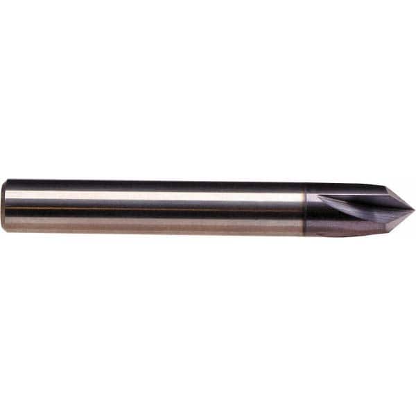Emuge - 5/8" Diam 4 Flute Single End Solid Carbide Chamfer Mill - Americas Industrial Supply