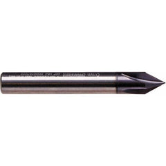 Emuge - 1/4" Diam 4 Flute Single End Solid Carbide Chamfer Mill - Americas Industrial Supply