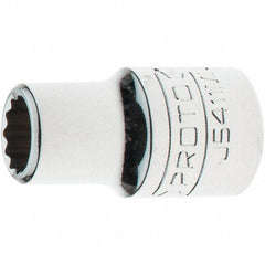 Proto - 1/2" Drive, Standard Hand Socket - 12 Points, 1-17/32" OAL, Steel, Chrome Finish - Americas Industrial Supply