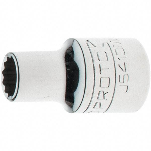 Proto - 1/2" Drive, Standard Hand Socket - 12 Points, 1-17/32" OAL, Steel, Chrome Finish - Americas Industrial Supply