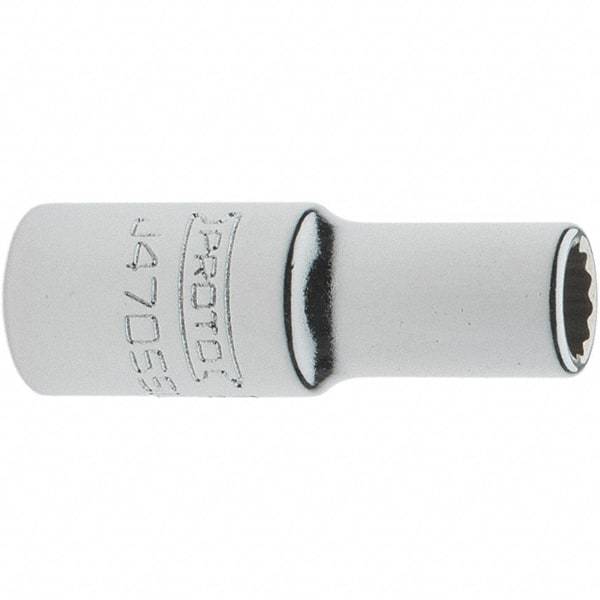 Proto - 1/4" Drive, Standard Hand Socket - 12 Points, 1-17/64" OAL, Steel, Chrome Finish - Americas Industrial Supply