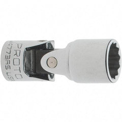 Proto - 3/8", 1/4" Drive, Standard Hand Socket - 12 Points, 1-1/2" OAL, Steel, Chrome Finish - Americas Industrial Supply