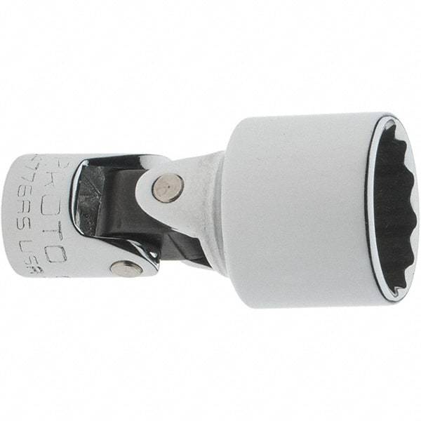 Proto - 9/16", 1/4" Drive, Standard Hand Socket - 12 Points, 1-3/4" OAL, Steel, Chrome Finish - Americas Industrial Supply