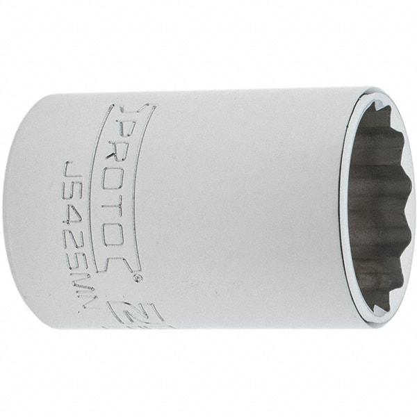 Proto - 1/2" Drive, Standard Hand Socket - 12 Points, 1-59/64" OAL, Steel, Chrome Finish - Americas Industrial Supply