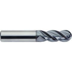 M.A. Ford - Ball End Mills; Mill Diameter (mm): 8.00 ; Mill Diameter (Decimal Inch): 0.3150 ; Number of Flutes: 4 ; Length of Cut (mm): 19.0000 ; Length of Cut (Decimal Inch): 0.7500 ; Material: Solid Carbide - Exact Industrial Supply