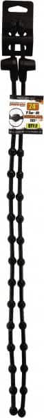 Erickson Manufacturing - 24" Long Black Rubber Reusable Cable Tie - 10 Lb Tensile Strength, 3mm Thick, 8" Max Bundle Diam - Americas Industrial Supply