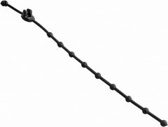 Erickson Manufacturing - 8" Long Black Rubber Reusable Cable Tie - 10 Lb Tensile Strength, 3mm Thick, 3" Max Bundle Diam - Americas Industrial Supply
