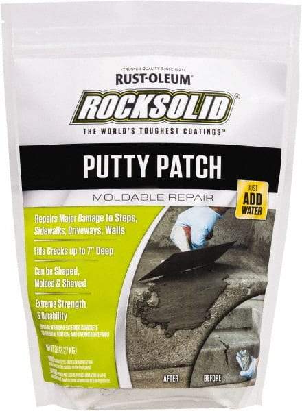 Rust-Oleum - 3 Lb Bag Concrete Putty Patch - Concrete Gray, 1.5 Sq Ft Coverage - Americas Industrial Supply