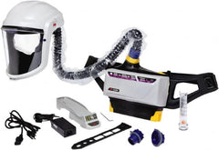 3M - Ratchet Adjustable 6-Point Suspension PAPR System - Hard Hat Headgear, Face Shield, Use for Powder Coating, Spray Painting & Painting - Americas Industrial Supply