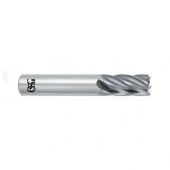 1 Dia. x 4 Overall Length 6-Flute Square End Solid Carbide SE End Mill-Round Shank-Center Cutting-Uncoated - Americas Industrial Supply