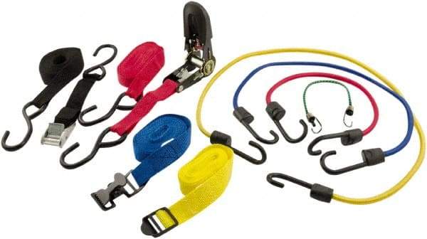 Erickson Manufacturing - Bungee Cord with S Hook - 18, 24, 36" OAL, Red/Blue/Green/Yellow - Americas Industrial Supply