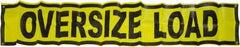 Erickson Manufacturing - Vinyl Oversized Load Banner - 18" Wide x 84" Long, Yellow & Black, For Use with Trucks - Americas Industrial Supply