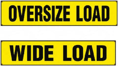 Erickson Manufacturing - Vinyl Wide/Oversized Load Banner - 18" Wide x 84" Long, Yellow & Black, For Use with Trucks - Americas Industrial Supply