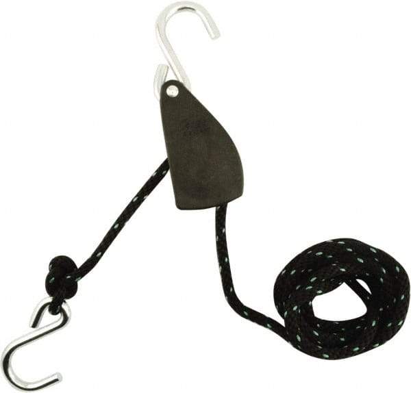 Erickson Manufacturing - Nylon Tite Rope Pulley - 1/2" Wide x 144" Long, Black, For Use with Pick Ups - Americas Industrial Supply