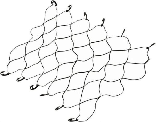 Erickson Manufacturing - Rubber Cargo Net - 70" Wide x 52" Long, Black, For Use with Pick Ups - Americas Industrial Supply