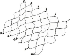 Erickson Manufacturing - Rubber Cargo Net - 70" Wide x 52" Long, Black, For Use with Pick Ups - Americas Industrial Supply