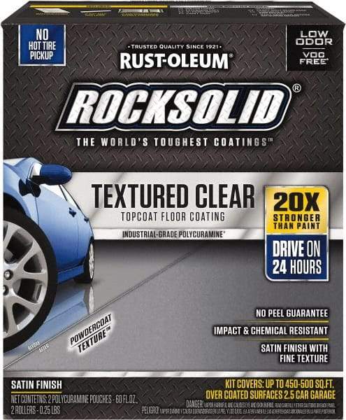 Rust-Oleum - 120 oz Satin Textured Topcoat - Low Odor & Chemical Resistant - Americas Industrial Supply