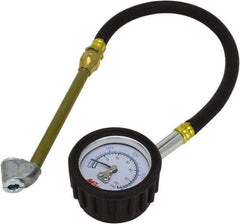 Milton - 0 to 60 psi Dial Dual Head Tire Pressure Gauge - 12' Hose Length, 2 psi Resolution - Americas Industrial Supply