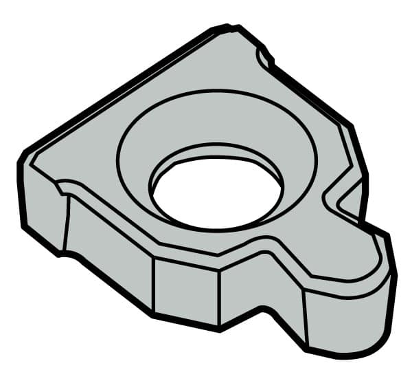 Seco - 1/2" Insert Inscribed Circle, Right & Left Hand Anvil for Indexables - 1° Helix Angle, 22 Tool Holder Insert Dimension - Americas Industrial Supply