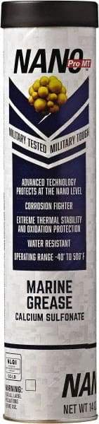 Nano Pro MT - 14 oz Cartridge Calcium Anti-Corrosion Grease - Blue, Water Resistant, 500°F Max Temp, NLGIG 2, - Americas Industrial Supply