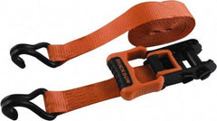 Erickson Manufacturing - 16' Long x 1-1/4" Wide, 2,500 Lb Basket Capacity, Polyester & Steel Web Sling - Red & Black - Americas Industrial Supply