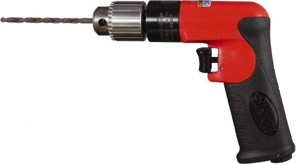 Sioux Tools - 1/4" Keyed Chuck - Pistol Grip Handle, 23,000 RPM, 12 LPS, 0.5 hp, 90 psi - Americas Industrial Supply