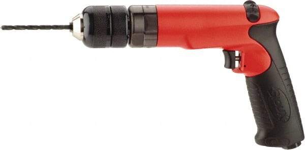 Sioux Tools - 3/8" Reversible Keyless Chuck - Pistol Grip Handle, 4,000 RPM, 14 LPS, 1 hp, 90 psi - Americas Industrial Supply