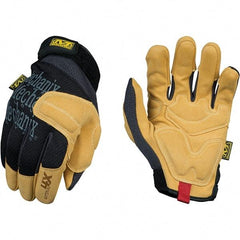 Mechanix Wear - Size L Abrasion Protection Work Gloves - For Mechanic's & Lifting, Uncoated, Hook & Loop Cuff, Full Fingered, Black, Paired - Americas Industrial Supply