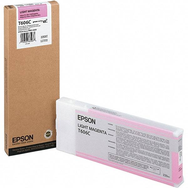 Epson - Light Magenta Ink Cartridge - Use with Epson Stylus Pro 4800, 4880 - Americas Industrial Supply