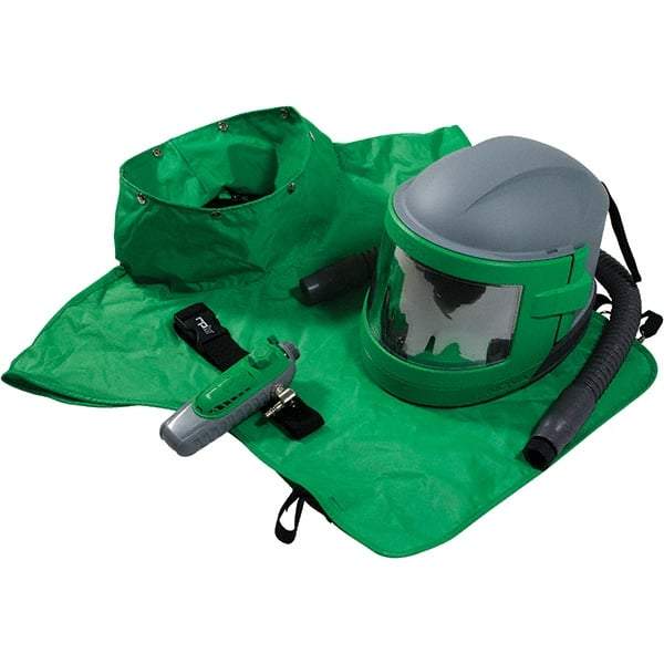 RPB - One Size Fits All, SAR Compatible Blasting Helmet with Anti-Fog Inner Lens - Dupont Super Tough Flame Retardant Nylon, Adjustable Ratchet, Compatible with RPB NOVA 3 - Americas Industrial Supply