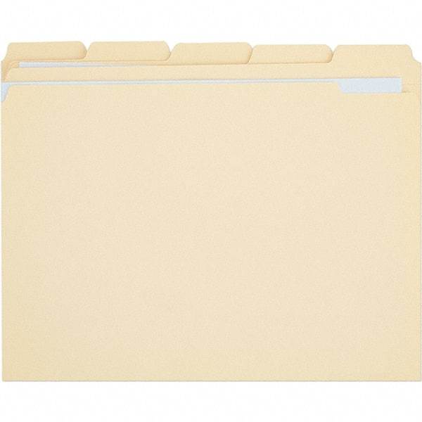 UNIVERSAL - 9-5/8 x 11-3/4", Letter Size, Manila, File Folders with Top Tab - 11 Point Stock, 1/5 Tab Cut Location - Americas Industrial Supply