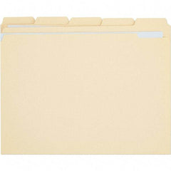 UNIVERSAL - 9-5/8 x 11-3/4", Letter Size, Manila, File Folders with Top Tab - 11 Point Stock, 1/5 Tab Cut Location - Americas Industrial Supply