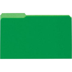 UNIVERSAL - 9-5/8 x 14-3/4", Legal, Green, File Folders with Top Tab - 11 Point Stock, 1/3 Tab Cut Location - Americas Industrial Supply