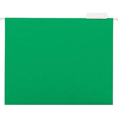 Universal One - 9-5/8 x 11-3/4", Letter Size, Bright Green, Hanging File Folder - 11 Point Stock, 1/5 Tab Cut Location - Americas Industrial Supply