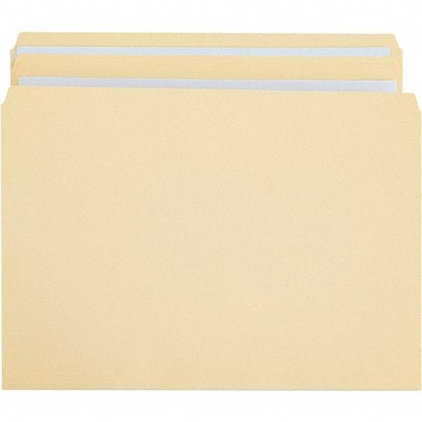 UNIVERSAL - 9-5/8 x 11-3/4", Letter Size, Manila, File Folders with Top Tab - 11 Point Stock, Straight Tab Cut Location - Americas Industrial Supply