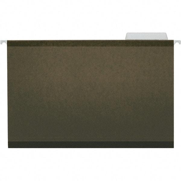 Universal One - 9-5/8 x 14-3/4", Legal, Standard Green, Hanging File Folder - 11 Point Stock, 1/3 Tab Cut Location - Americas Industrial Supply