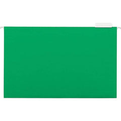 Universal One - 9-5/8 x 14-3/4", Legal, Bright Green, Hanging File Folder - 11 Point Stock, 1/5 Tab Cut Location - Americas Industrial Supply