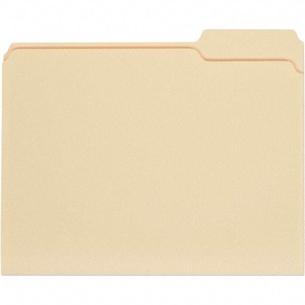 UNIVERSAL - 9-5/8 x 11-3/4", Letter Size, Manila, File Folders with Top Tab - 11 Point Stock, 1/3 Tab Cut Location - Americas Industrial Supply