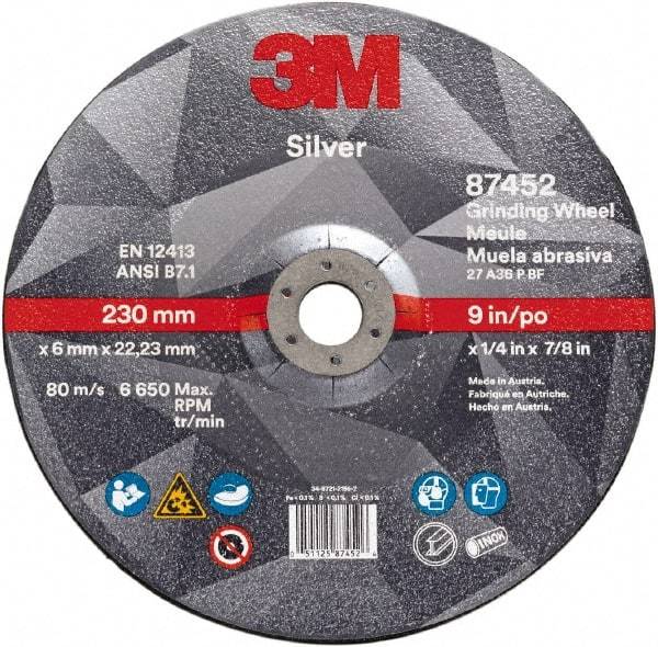 3M - Depressed-Center Wheels Wheel Diameter (Inch): 9 Wheel Thickness (Decimal Inch): 0.2500 - Americas Industrial Supply