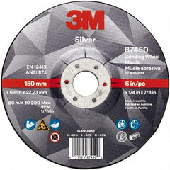 3M - Depressed-Center Wheels Wheel Diameter (Inch): 6 Wheel Thickness (Decimal Inch): 0.2500 - Americas Industrial Supply