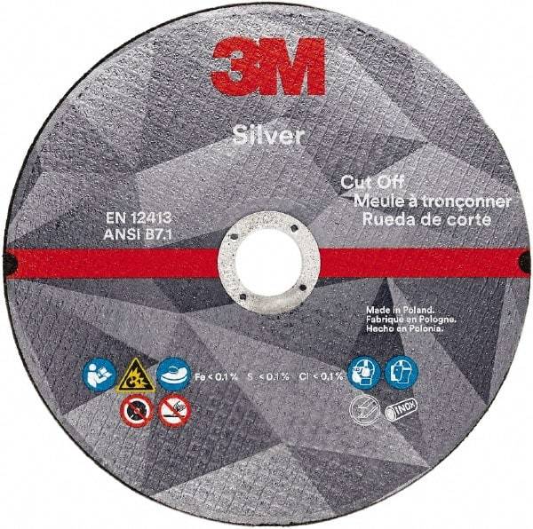 3M - 4-1/2" Ceramic Cutoff Wheel - 3/32" Thick, 7/8" Arbor, Use with Angle Grinders - Americas Industrial Supply