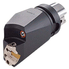 Iscar - 130mm Head Length, Modular Grooving Blade Holder Head - Left Hand Cut, System Size HSK A63WH, Through Coolant - Americas Industrial Supply