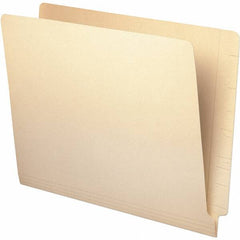 UNIVERSAL - 9-5/8 x 11-3/4", Letter Size, Manila, File Folders with End Tab - 11 Point Stock, Straight Tab Cut Location - Americas Industrial Supply
