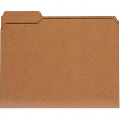 UNIVERSAL - 9-5/8 x 11-3/4", Letter Size, Kraft, File Folders with Top Tab - 11 Point Stock, 1/3 Tab Cut Location - Americas Industrial Supply