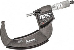 Starrett - 2 to 3" Range, 0.001mm Graduation, 0.0001" Graduation, Mechanical Outside Micrometer - Ratchet Thimble, 1-3/4" Throat Depth, Accurate to 0.0001" - Americas Industrial Supply